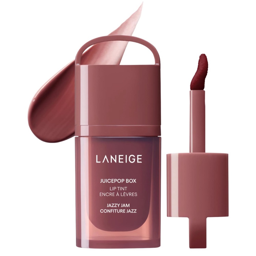 LANEIGEđź’§JuicePop Box Tinted Lip Oil infused Jazzy Jam Rosy Brown NWOB - Picture 2 of 8